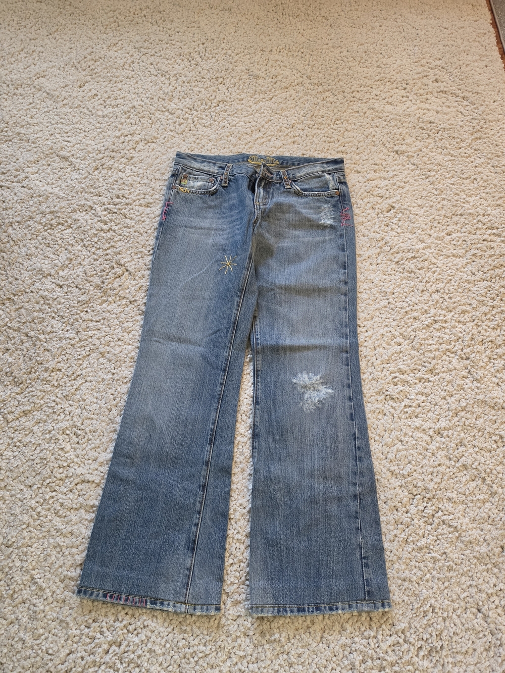 Women’s Blue Embroidered Bootcut Jeans